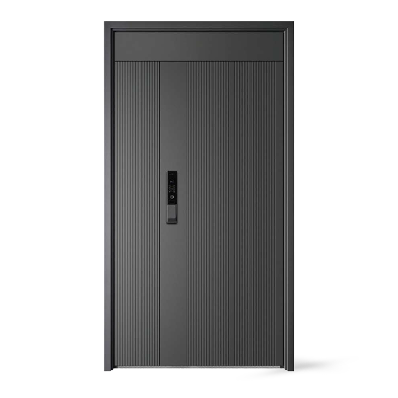 Porta frontal isolada e à prova de fogo de aço de dupla camada